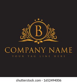 Luxury B Letter Vector Logo Design.this is high resolution,creative and unique company logo.you can use this logo for your company and website.this is print ready logo.
