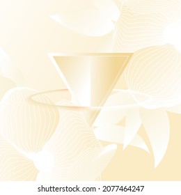 fondo de lujo en estilo 3d, diseño de escena ilustración vectorial. suave gradiente iridiscente con tonos futuristas. combinación de formas geométricas y colores. genial para publicidad de productos, mercado