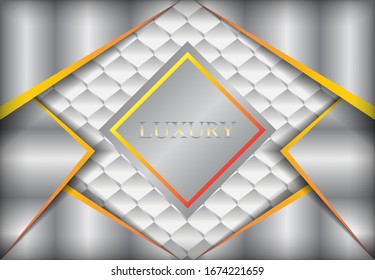 Luxus-Hintergrund 3D-Template-Gold-Illustration , Cover-Wallpaper-Konzept einzeln auf Golden Vip Diamond Frame-Vektorillustration Logo

