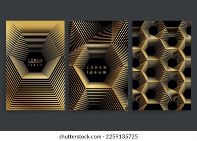 Luxury background, abstract decoration, golden pattern. Vector illustration.