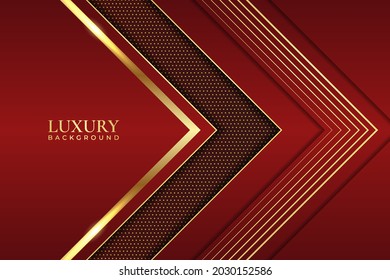 Luxury Background Abstract Elegant Arrow Geometric Shiny Line Gold with Maroon