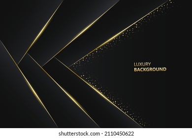 Luxury background abstract elegant black and gold colors.Eps10 Vector