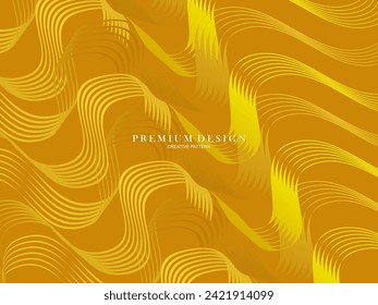 Luxury background, with abstract gold lines pattern.