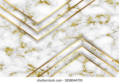 Luxury background, Abstract marble decoration, golden pattern. Luxury White Gold Marble texture background vector. Panoramic Marbling texture design