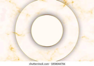 Fondo de lujo, Decoración de mármol abstracto, motivos dorados. Vector de fondo de textura de mármol blanco de lujo. con forma geométrica 3d