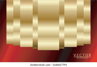 Luxury background with abstract paper shape. Red and black color 