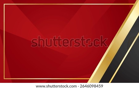 Luxury background with abstract red black geometry for certificate