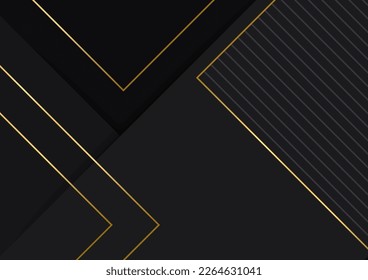 Luxury background. Luxury banner presentation gold line background. vector illustration.