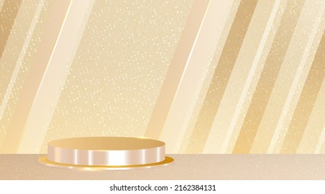 Luxury background for beauty product display with copy space, illustration vector.