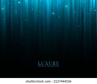 Luxury background with blue lines with glow. Various stars shine with a special light against a chic background.