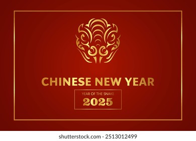 Luxury background of Chinese New Year of the Snake 2025