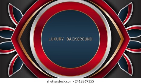 Luxury background with circle and geometric shapes element on dark background
