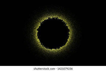 Luxury background with a combination circle and golden light line. Abstract tectured with shining