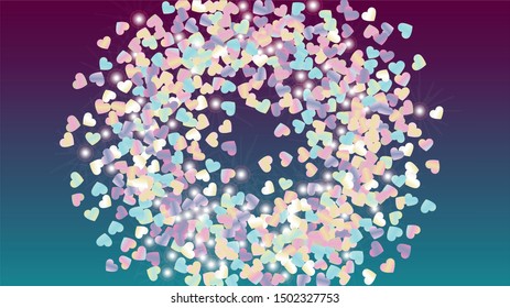 Luxury Background with Confetti of Glitter Particles. St. Valentine Day. Anniversary pattern. Light Spots. Explosion of Confetti. Glitter Vector Illustration. Design for Web.