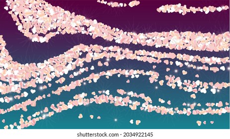 Luxury Background with Confetti of Glitter Particles. St. Valentine Day. Celebration pattern. Light Spots. Explosion of Confetti. Glitter Vector Illustration. Design for Print.