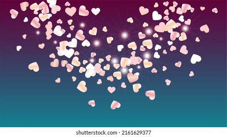 Luxury Background with Confetti of Glitter Particles. St. Valentine Day. Disco pattern. Light Spots. Explosion of Confetti. Glitter Vector Illustration. Design for Cover.
