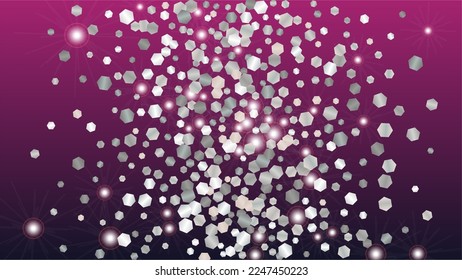 Fondo de lujo con Confetti de Partículas Glitter. Sparkle Luces Textura. Patrón de cumpleaños. Puntos de luz. Star Dust. Explosión de Confetti. Diseño para impresión.