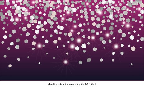 Luxury Background with Confetti of Glitter Particles. Sparkle Lights Texture. Celebration pattern. Light Spots. Star Dust. Explosion of Confetti. Design for Template.