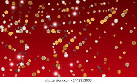 Luxury Background with Confetti of Glitter Particles. Sparkle Lights Texture. Party pattern. Light Spots. Star Dust. Explosion of Confetti. Design for Magazine.