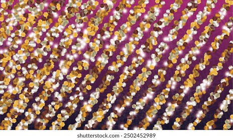 Fondo de lujo con confeti de partículas de brillo. Textura de luces brillantes. Patrón de Festiva. Puntos de luz. Polvo de Estrella. Explosión de confeti. Diseño para publicidad.