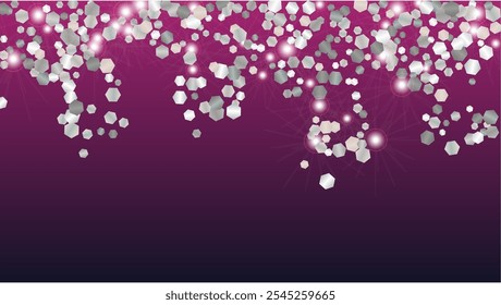 Fondo de lujo con confeti de partículas de brillo. Textura de luces brillantes. Patrón de Año Nuevo. Puntos de luz. Polvo de Estrella. Explosión de confeti. Diseño para impresión.