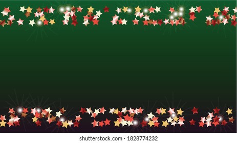 Luxury Background with Confetti of Glitter Star Particles. Sparkle Lights Texture. Party pattern. Light Spots. Star Dust. Christmass Design. Explosion of Confetti. Design for Template.