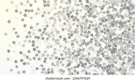 Luxuriöser Hintergrund mit Confetti von Glitter-Star-Teilchen. Frische Lichter Textur. Parteimuster. Lichtpunkte. Sternstaub. Christmasse Design. Explosion von Confetti. Design für Flyer.