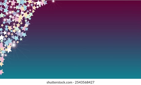 Luxe achtergrond met confetti van glitter sterrendeeltjes. Sparkle Lights Texture. Viering patroon. Lichte vlekken. Sterrenstof. Kerst Ontwerp. Ontploffing van confetti. Ontwerp voor reclame.