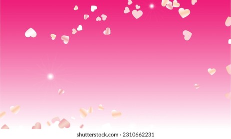 Luxury Background with Confetti of Hearts Glitter Particles. St. Valentine Day. New Year pattern. Light Spots. Explosion of Confetti. Glitter Vector Illustration. Design for Cover.