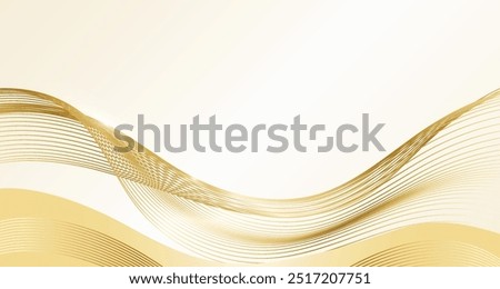 Luxury background in dark blue and gold color. Backdrop with cool gradient wave shiny geometric futuristic ornament for beauty hotel aesthetic expensive brand