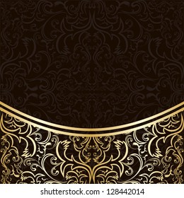  Luxury Background  decorated by gold border.