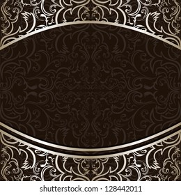  Luxury Background decorated by ornamental silver borders.