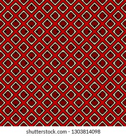 Luxury background with decorative geometric ornament. Retro creative design. Vector illustration. Fashion print, design for scrapbooking page, art deco, interior design. Red, gold color.