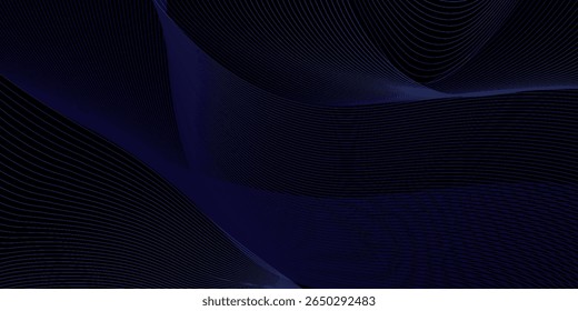 Design de fundo de luxo com padrão de linha azul escuro diagonal. Modelo de vetor para banner de luxo digital, convite, voucher, certificado.