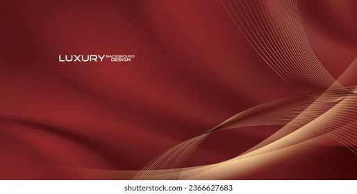 Luxury background design with golden lines and wave style.