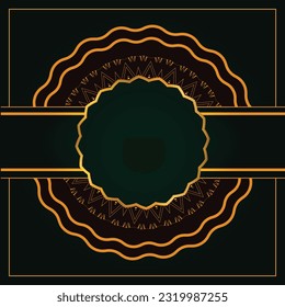 Luxury Background Design for invites, decorations, manadala style,  3d gradient and floral elements with text