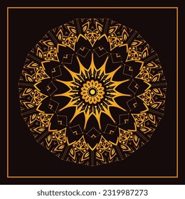 Luxury Background Design for invites, decorations, manadala style,  3d gradient and floral elements with text