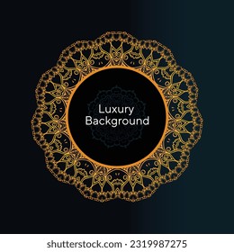 Luxury Background Design for invites, decorations, manadala style,  3d gradient and floral elements with text