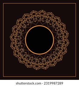 Diseño de fondo de lujo para invitaciones, decoraciones, estilo manadala, gradiente 3d y elementos florales con texto