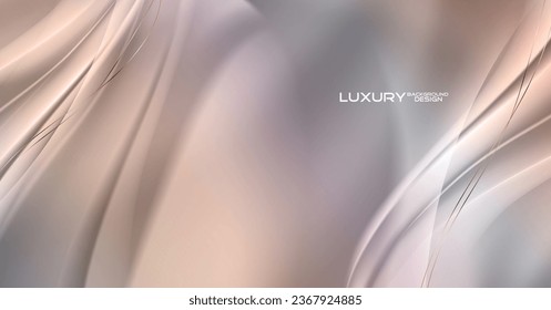 Diseño de fondo de lujo con un estilo de olas claras.