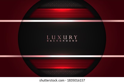 Diseño de fondo de lujo con decoración de elementos negros y dorados. Elegante plantilla de diseño vectorial de forma de papel para uso de portada, afiche, volante, invitación, empaquetado de productos, banner web, marco