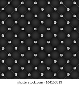 Luxury background with diamond buttons vector illustration