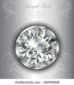 Luxury background with diamonds, vector.