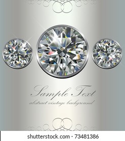 Luxury background with diamonds, vector.