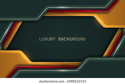 Fondo de lujo elegante diseño de Vector dorado verde