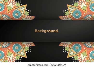Luxury background with ethnic elements