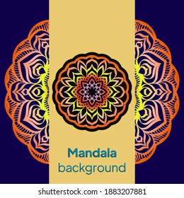 Luxury background. with floral mandala Vector card template.