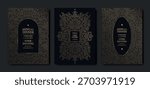 Luxury background, geometric Art Deco pattern, elegant gold line art, Gatsby border for premium gala designs. Modern vector template, VIP invitations, posters, covers, prestige event branding