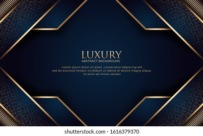 Luxury Background With Geometric Golden Line