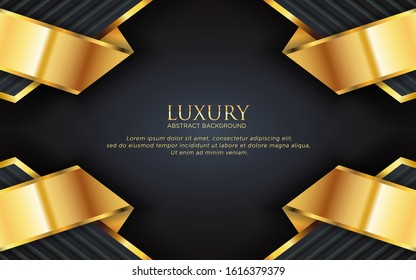 Luxury Background WIth Geometric Golden Line